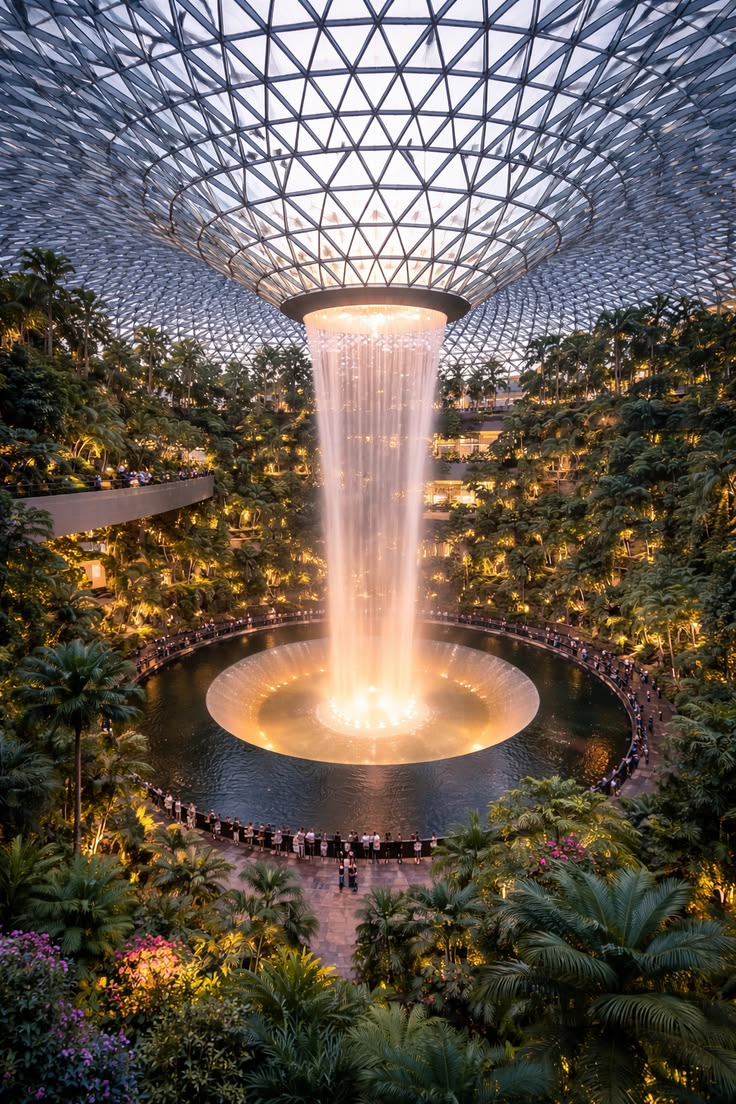 Jewel Changi Airport Rain Vortex in Singapore