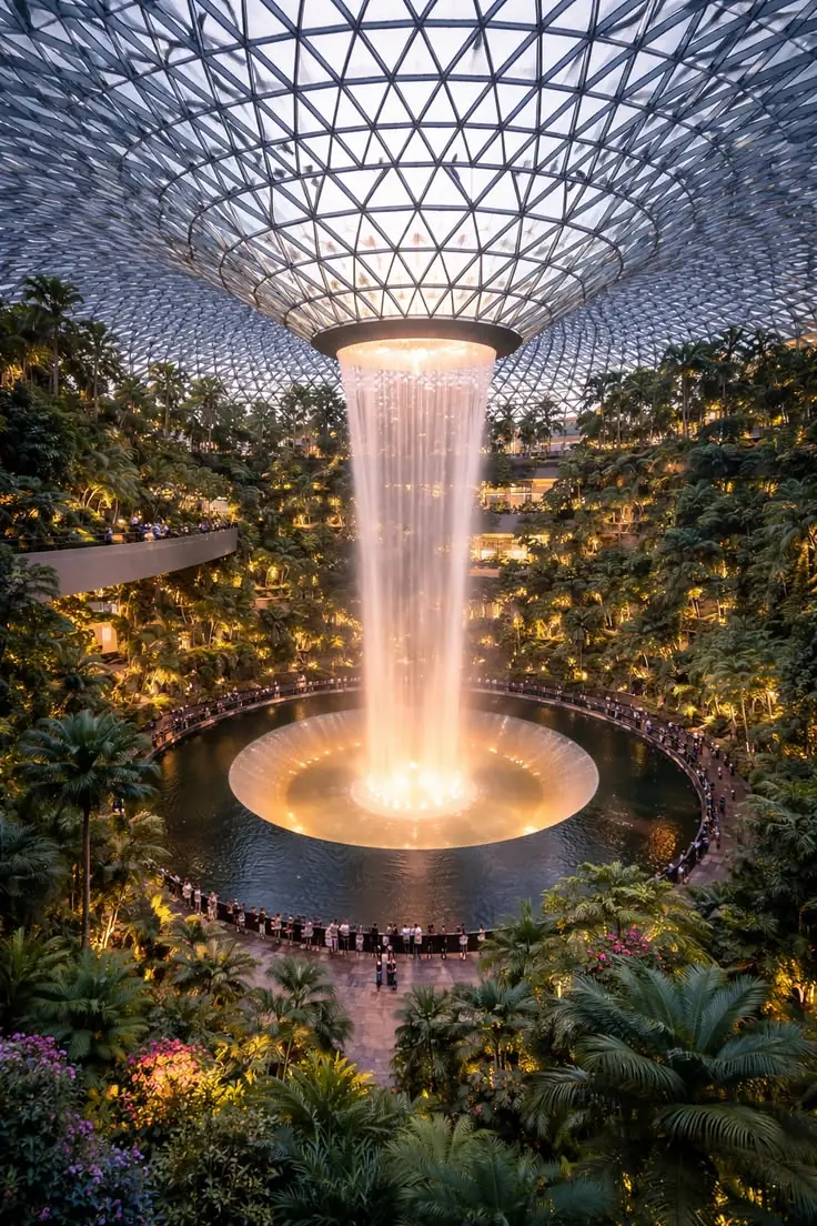 Jewel Changi Airport Rain Vortex in Singapore